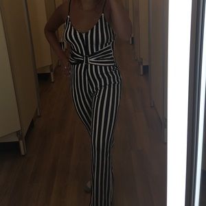 Black and white jumpsuit